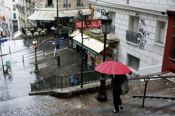 18ème arrondissement – Il pleut métro Lamarck